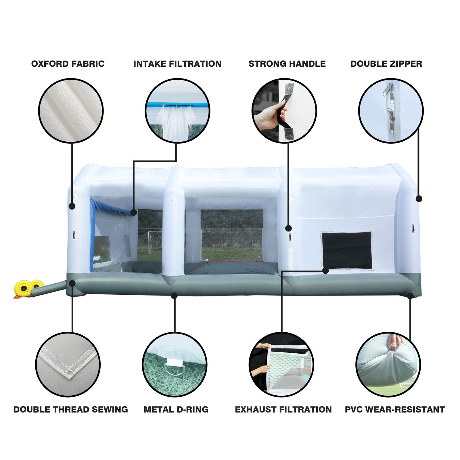 26 × 15 × 10 Ft Mid-size Inflatable Paint Booth - Image 4