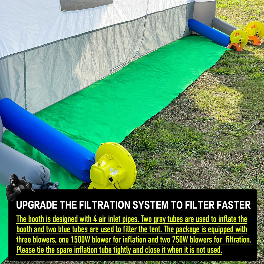 42.5 × 21.5 × 18.6 Ft Large Inflatable Paint Booth - Image 3